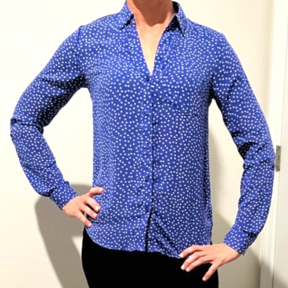 The Limited Ashton Long Sleeve Button Blouse